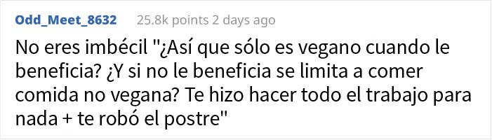 "¿Soy imbécil por enfadarme con el novio vegano de mi amiga?"