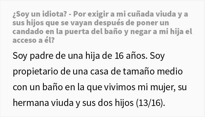 Este hombre tuva una discusión con su cuñada después de que le negara usar el baño a su hija