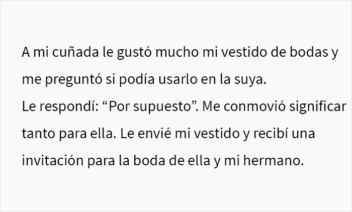 La invitación de bodas de esta mujer fue anulada, por lo que se llevó el vestido que prometió prestar a la novia