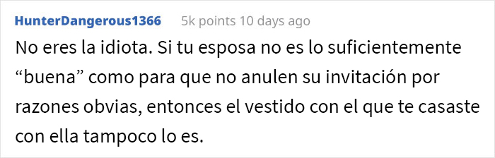 La invitación de bodas de esta mujer fue anulada, por lo que se llevó el vestido que prometió prestar a la novia