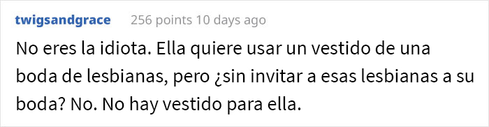 La invitación de bodas de esta mujer fue anulada, por lo que se llevó el vestido que prometió prestar a la novia