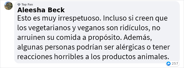 A esta vegana le dieron una hamburguesa real sin que lo supiera, y su experiencia generó una discusión importante