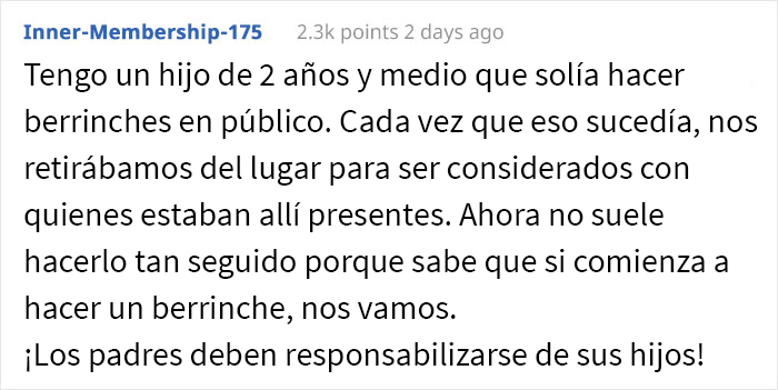 Esta mujer le pidió a la madre de un niño gritón que lo llevara fuera del restaurante para que los demás comensales pudieran estar en paz, y se desató el drama