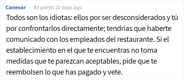 Esta mujer le pidió a la madre de un niño gritón que lo llevara fuera del restaurante para que los demás comensales pudieran estar en paz, y se desató el drama