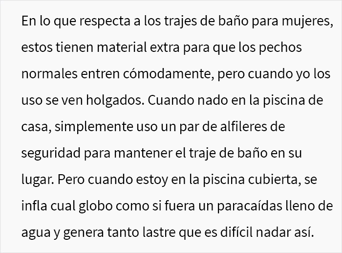 Le pidieron a una mujer con una mastectomía doble que usara corpiño en la piscina, ella siguió la regla al pie de la letra en su cumplimiento malicioso