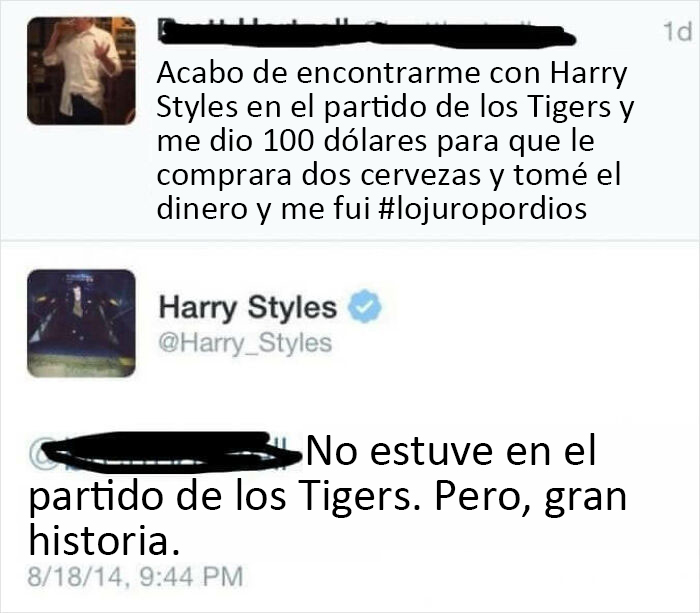 Imagina que el propio Harry Styles te llame la atención así