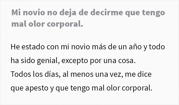 Este chico no dejaba de decirle a su novia que olía mal, y resultó ser una “táctica secreta” que le enseñó su padre