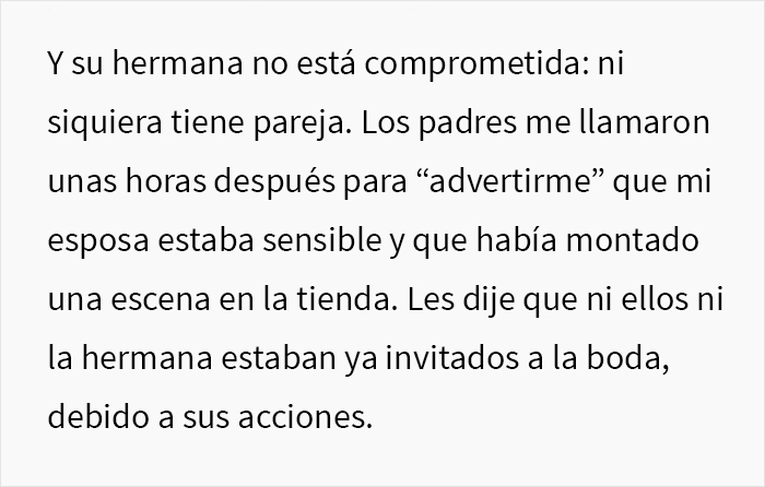 Este chico desinvitó de su boda a la familia de su prometida después de que la ningunearan comprando el vestido