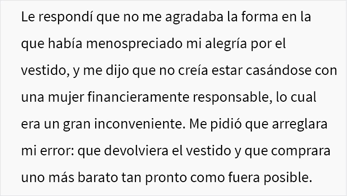 “Las novias inteligentes ahorran dinero”: este prometido se enfureció al enterarse de que su futura esposa había gastado $400 en un vestido de novia