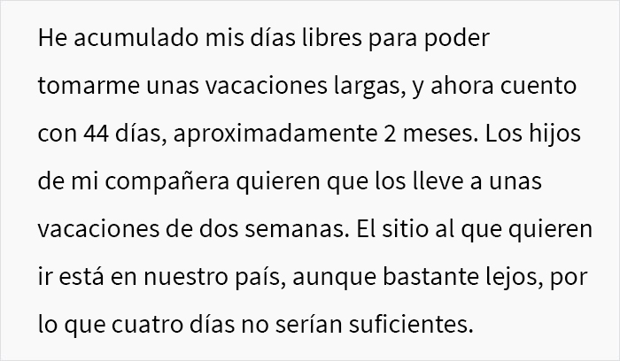 Esta mujer sin hijos se negó a darle 6 de sus días de vacaciones a una compañera de trabajo con 3 hijos, generando un conflicto en la oficina