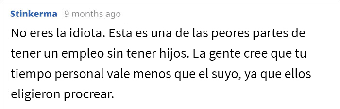 Esta mujer sin hijos se negó a darle 6 de sus días de vacaciones a una compañera de trabajo con 3 hijos, generando un conflicto en la oficina