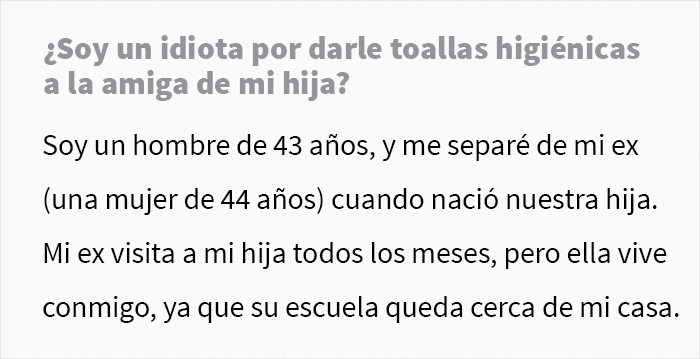 Este padre dejó que la amiga de su hija usara las compresas de su casa, y fue llamado “pervertido”