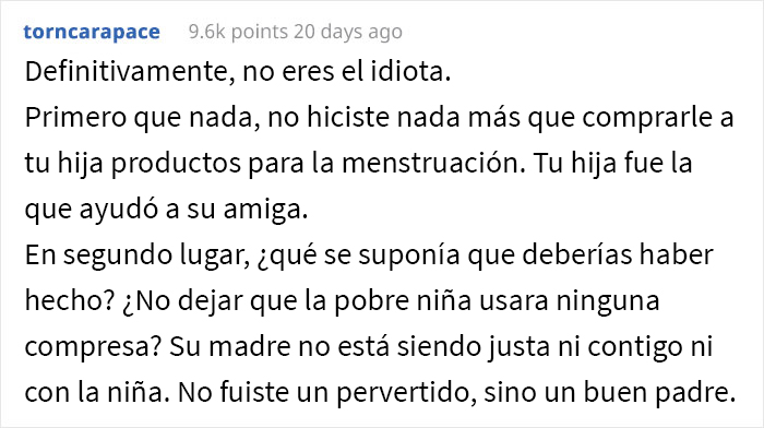 Este padre dejó que la amiga de su hija usara las compresas de su casa, y fue llamado “pervertido”