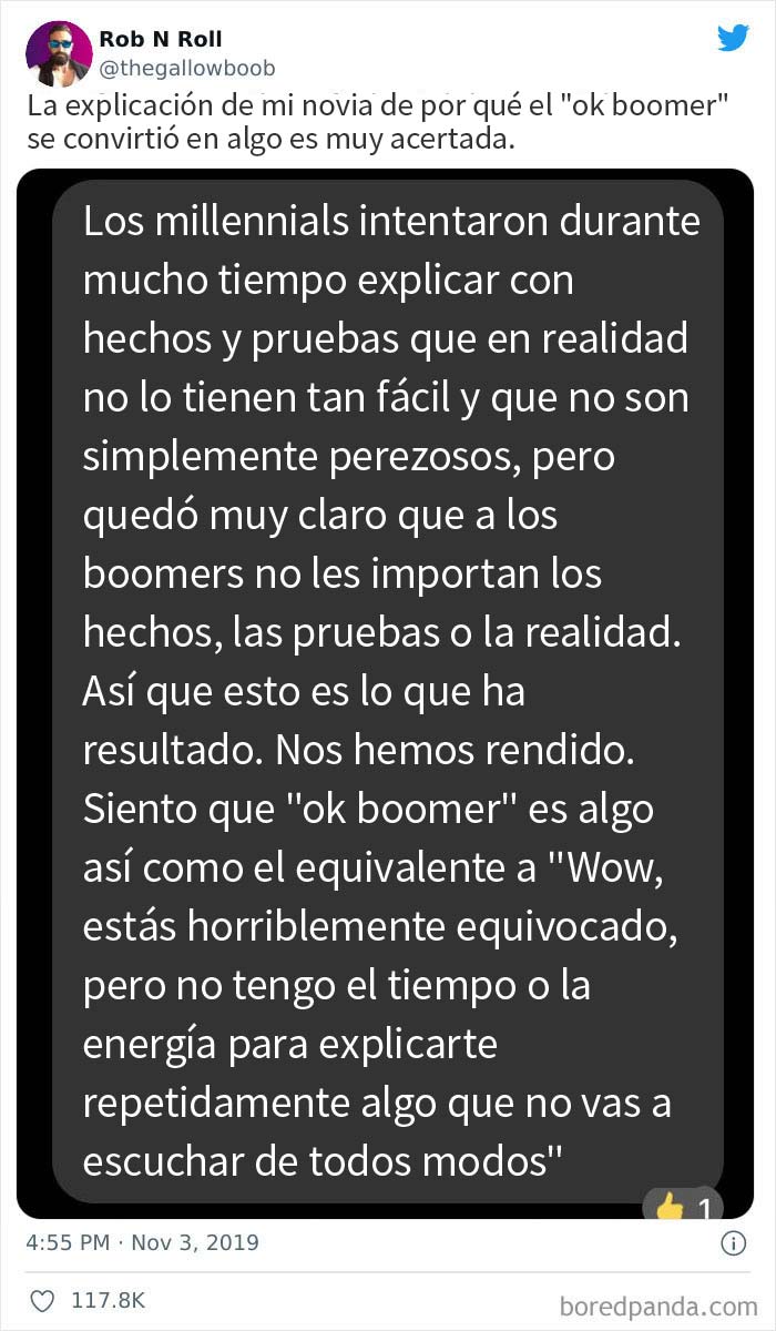 Traducción: Okay Boomer