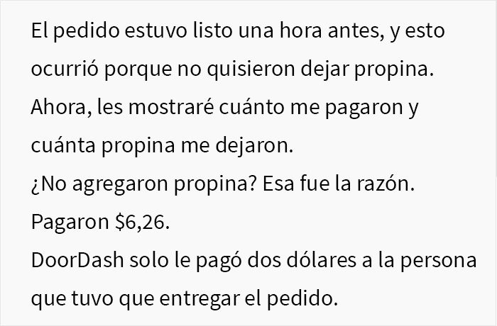 Esta repartidora de DoorDash reveló cómo afectan las propinas en la hora de entrega de un pedido de comida, y mostró una orden de McDonald’s que tardó 1 hora en ser recogida