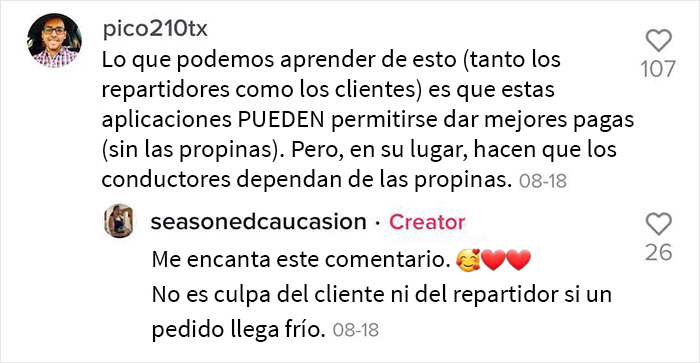 Esta repartidora de DoorDash reveló cómo afectan las propinas en la hora de entrega de un pedido de comida, y mostró una orden de McDonald’s que tardó 1 hora en ser recogida