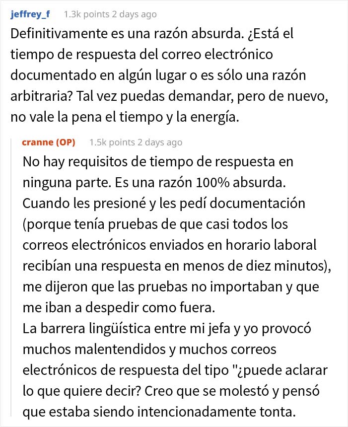 Una empresa despidió a esta empleada por tardar 10 minutos en responder a los emails, y se arrepintieron enseguida