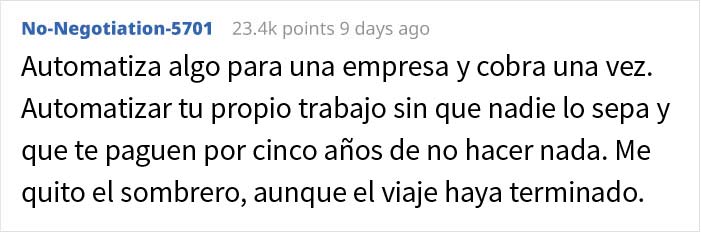 "Has ganado el juego": Este empleado automatizó su trabajo y cobró por no hacer nada durante 5 años