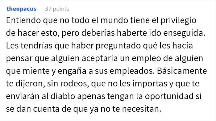 Esta mujer descubrió al asistir a una entrevista laboral que la empresa había mentido sobre la ubicación del trabajo y el salario