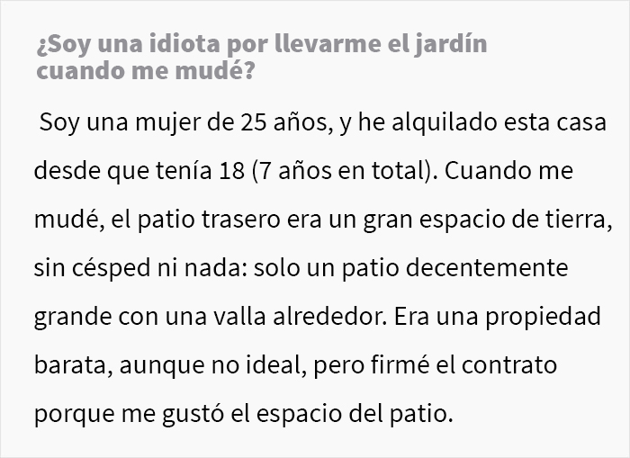 Estos propietarios no esperaban que su inquilina se llevara el jardín en su mudanza, haciendo que los potenciales compradores se desinteresaran por la casa