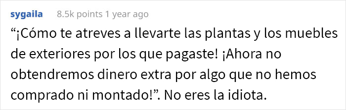 Estos propietarios no esperaban que su inquilina se llevara el jardín en su mudanza, haciendo que los potenciales compradores se desinteresaran por la casa