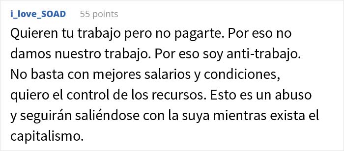 Esta persona consiguió un trabajo de 20$ la hora, pero en el cheque le pagaron la mitad porque "el contrato tenía un error"