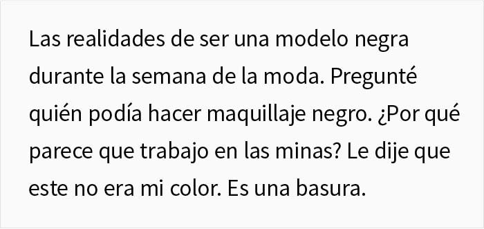 Una top model negra se maquilló y peinó ella misma 10 minutos antes de desfilar porque los maquilladores se equivocaron