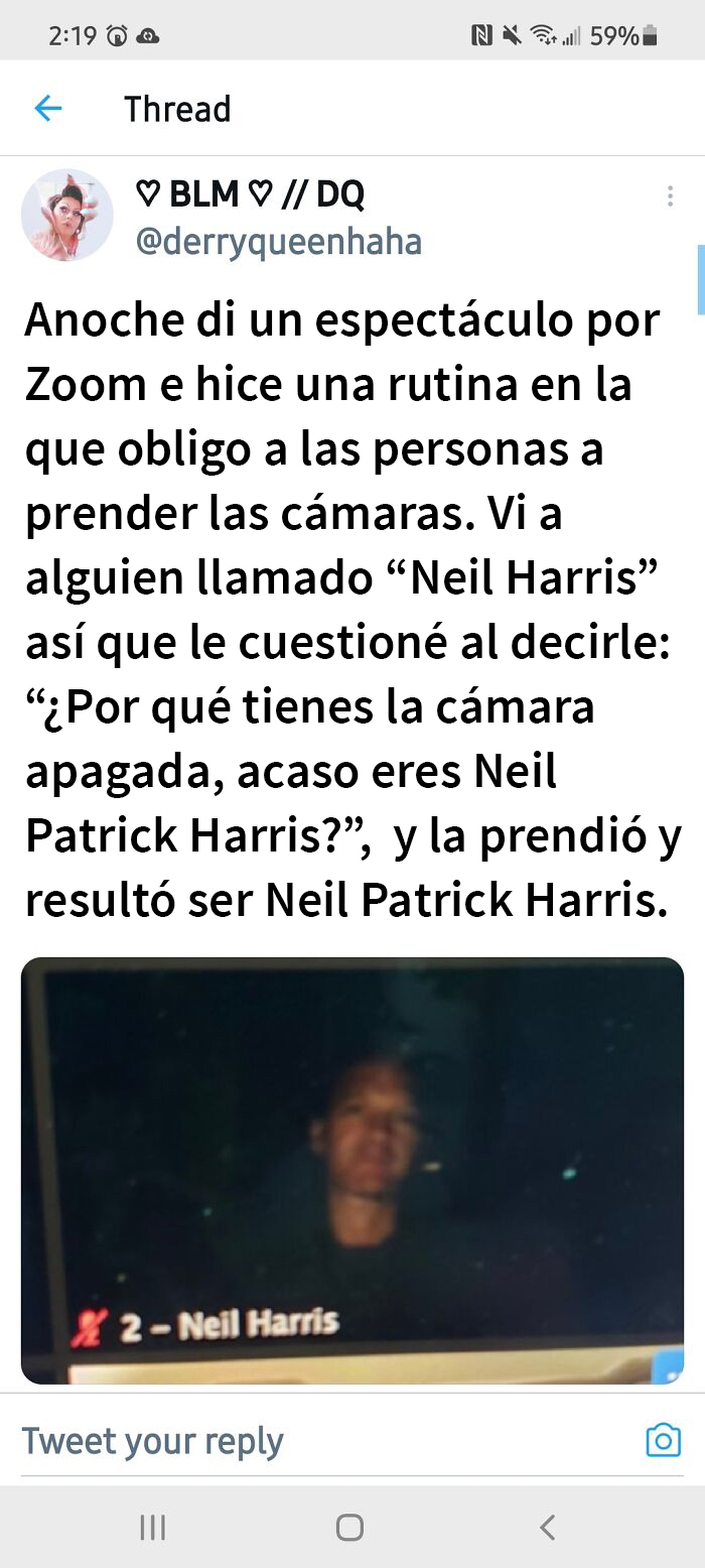 “¿Acaso eres Neil Patrick Harris?”