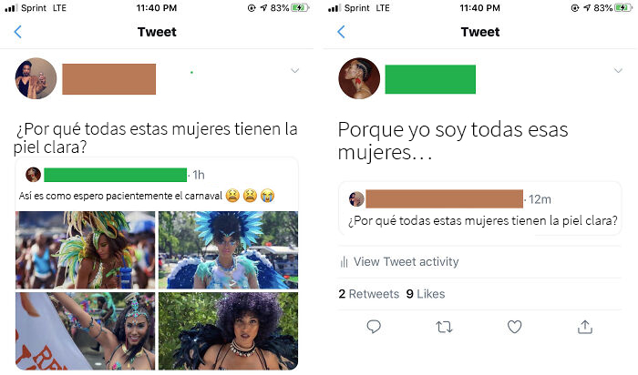 Intentó comenzar una pelea sobre el racismo