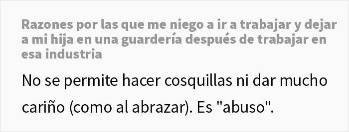 Esta madre cuenta las razones por las que no llevará a su hija a la guardería