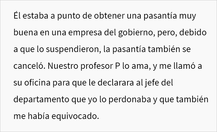 Esta estudiante les pregunta a los internautas si había arruinado la carrera de su compañero de clase al denunciarlo por su comportamiento agresivo