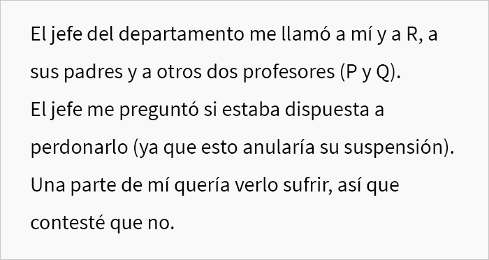 Esta estudiante les pregunta a los internautas si había arruinado la carrera de su compañero de clase al denunciarlo por su comportamiento agresivo