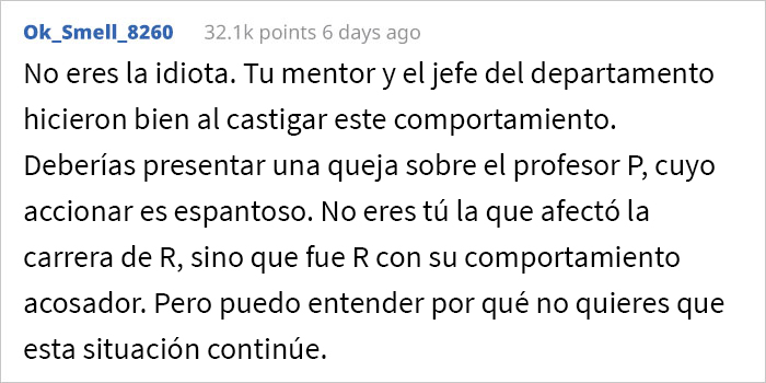 Esta estudiante les pregunta a los internautas si había arruinado la carrera de su compañero de clase al denunciarlo por su comportamiento agresivo