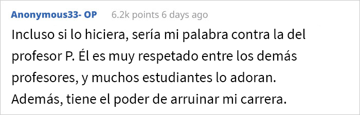 Esta estudiante les pregunta a los internautas si había arruinado la carrera de su compañero de clase al denunciarlo por su comportamiento agresivo