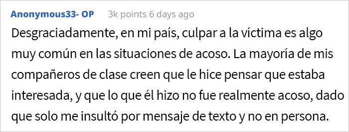 Esta estudiante les pregunta a los internautas si había arruinado la carrera de su compañero de clase al denunciarlo por su comportamiento agresivo