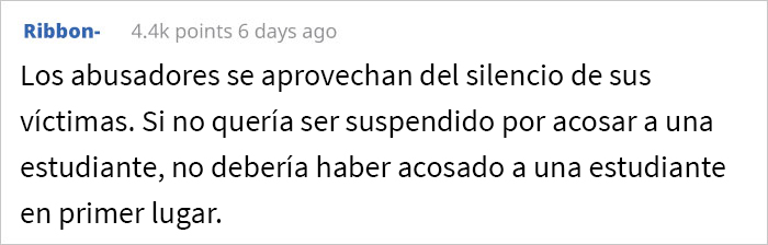 Esta estudiante les pregunta a los internautas si había arruinado la carrera de su compañero de clase al denunciarlo por su comportamiento agresivo