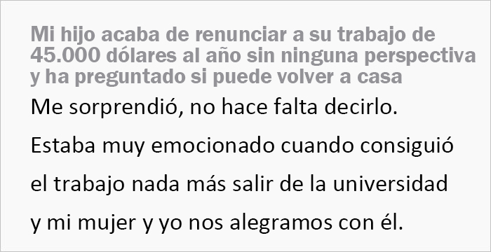 Este padre da ejemplo apoyando a su hijo tras dejar su trabajo de 45.000$ y pedir quedarse con él