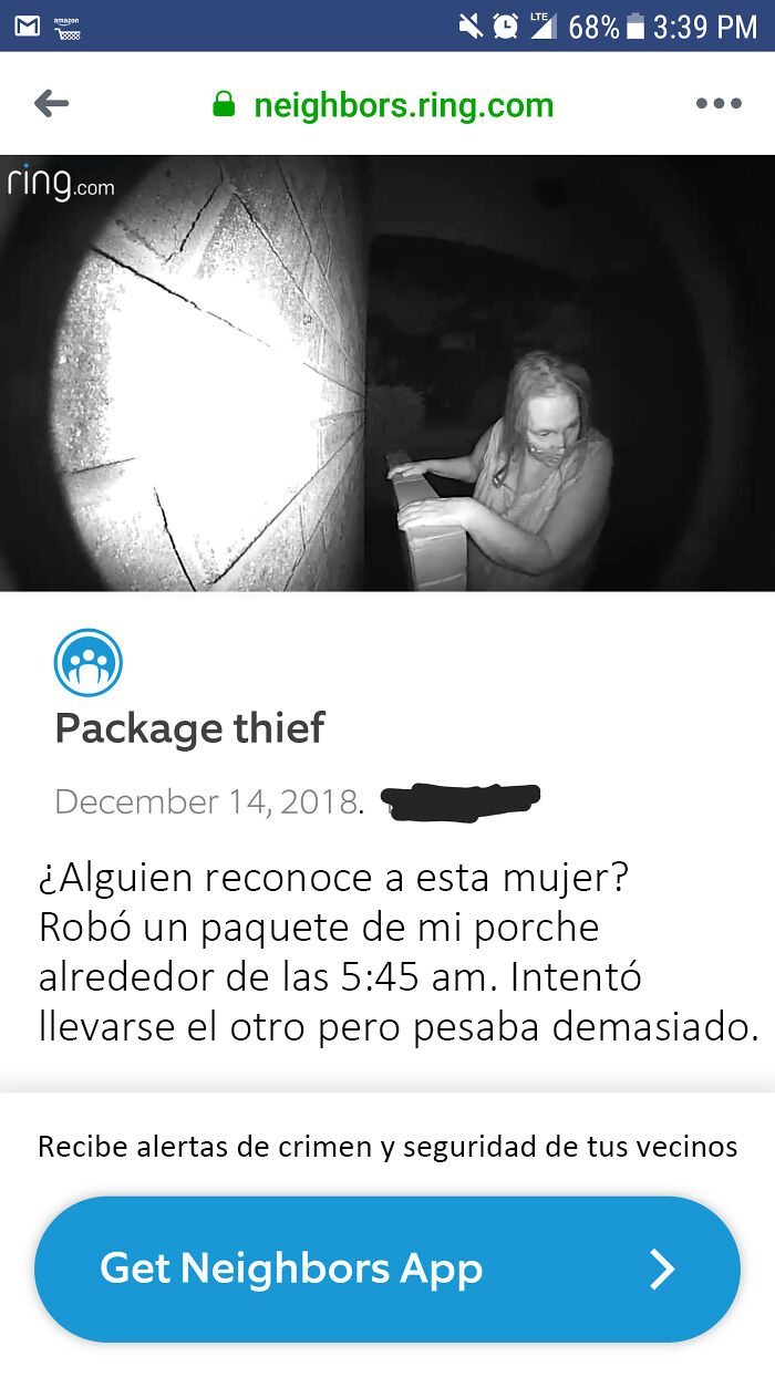 La primera vez en años que he podido permitirme regalos de Navidad decentes para mi sobrina y este pedazo de mierd* los robó del porche de mi hermana