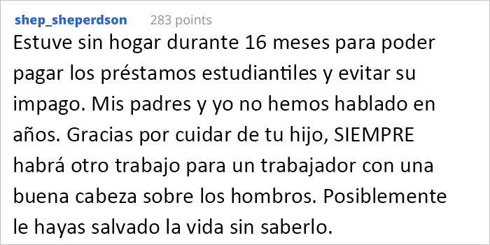 Este padre da ejemplo apoyando a su hijo tras dejar su trabajo de 45.000$ y pedir quedarse con él