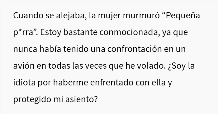 “Cariño, he estado en cientos de vuelos”: Esta mujer insultó a una chica porque no le cedió el asiento en el que ella ya estaba instalada