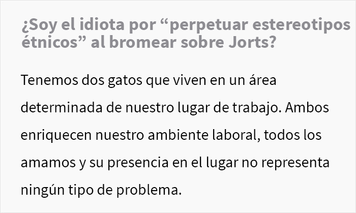 Este hombre hizo llorar a su compañera de trabajo por llamar “tonto” a uno de los gatos de la oficina, y el problema acaba involucrando a RR.HH