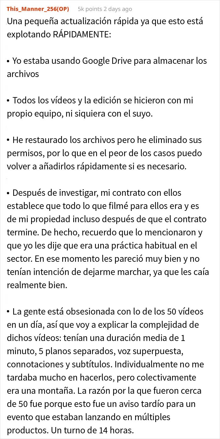 Este hombre descubrió que la empresa sigue usando su trabajo después de despedirlo por "mal rendimiento" y lo borró todo