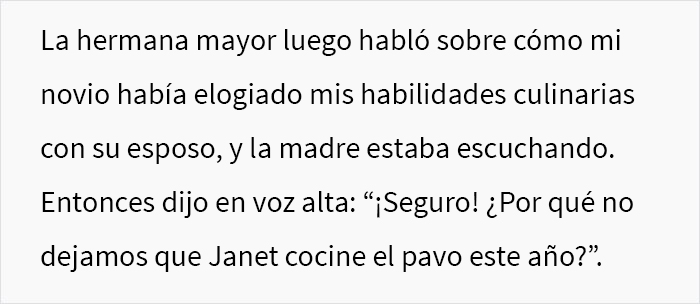 Esta madre nunca "recordaba" el nombre de la novia de su hijo, así que ella se vengó el Día de Acción de Gracias