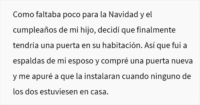 “Ahora se niega incluso a dormir en la misma cama que yo”: Estos padres discuten cuando la madre instala una puerta en la habitación de su hijo en secreto porque el padre no estaba de acuerdo