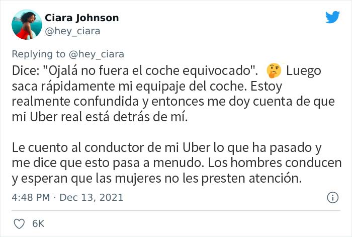 Una mujer tuitea la historia de cómo comprobar la matrícula de un conductor de Uber la salvó de una posible trata de personas