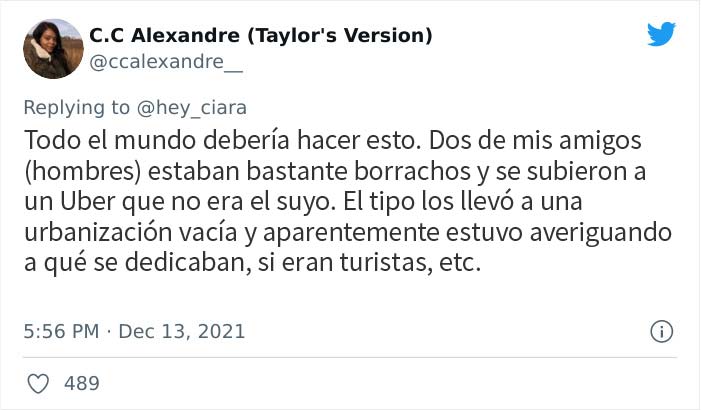 Una mujer tuitea la historia de cómo comprobar la matrícula de un conductor de Uber la salvó de una posible trata de personas