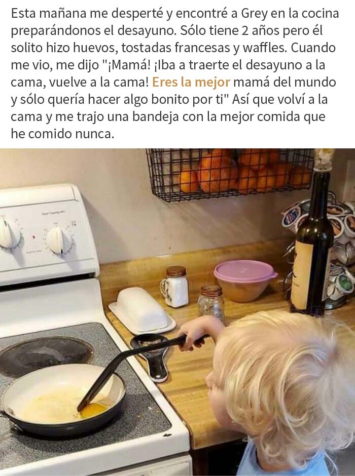 "Oye, amiguito, sostén esta espátula rápido"