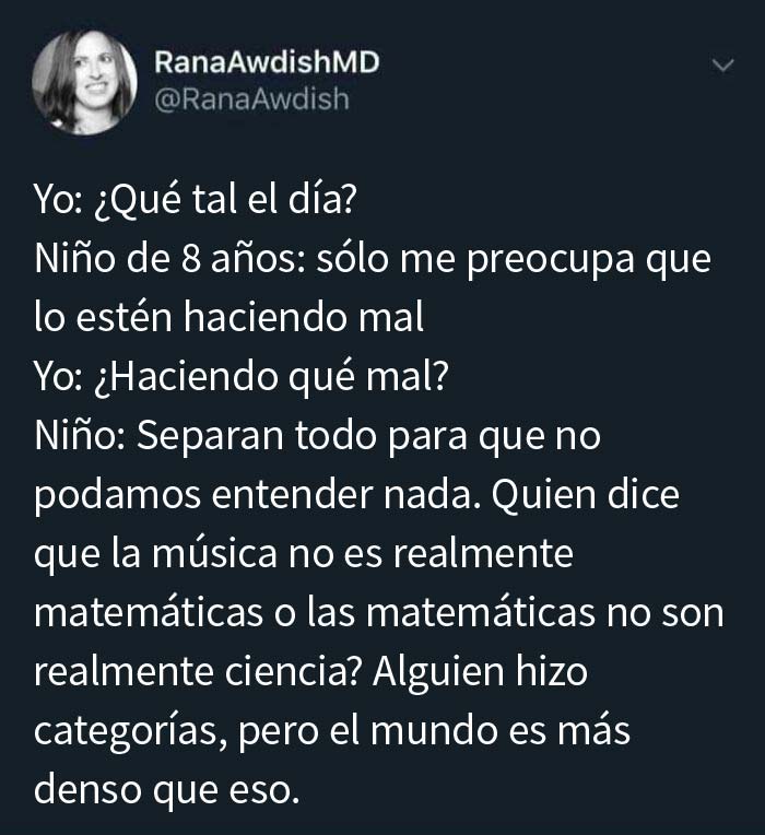 Sí, eso es lo que le preocupa a un niño de 8 años