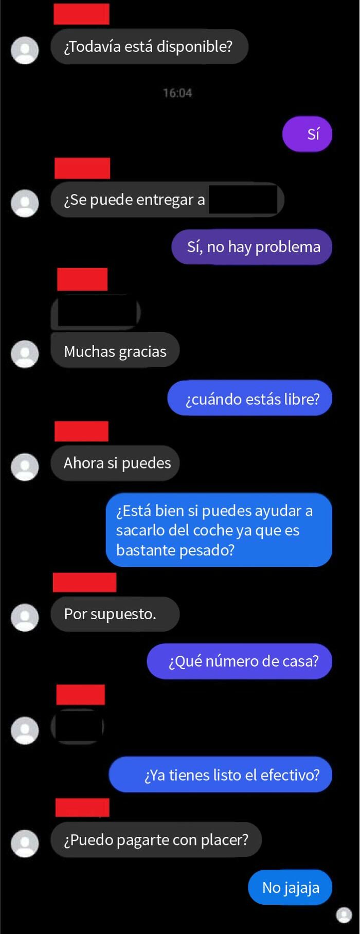 Estoy tratando de vender un escritorio en Facebook Marketplace