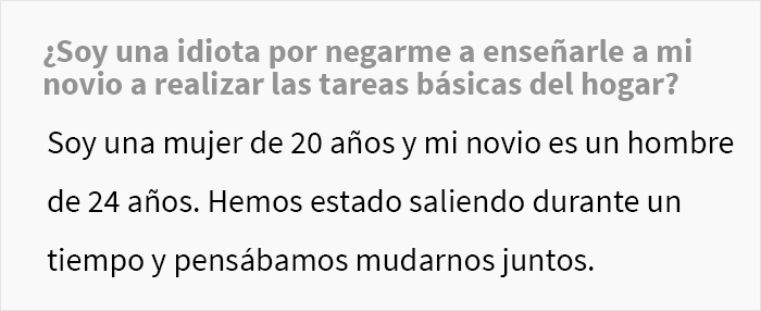 Esta chica de 20 años pospuso mudarse con su novio tras averiguar que él no sabe hacer ninguna tarea del hogar